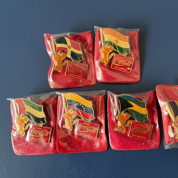 Coca Cola Olympic Flag Lapel Pins - Picture 1 of 2
